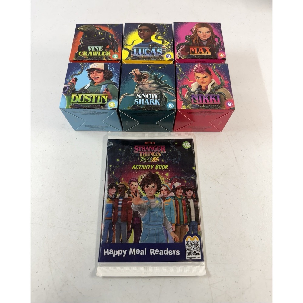 McDonald's Stranger Things Happy Meal 2025 Lot Of  7 Sealed  *BRAND NEW*